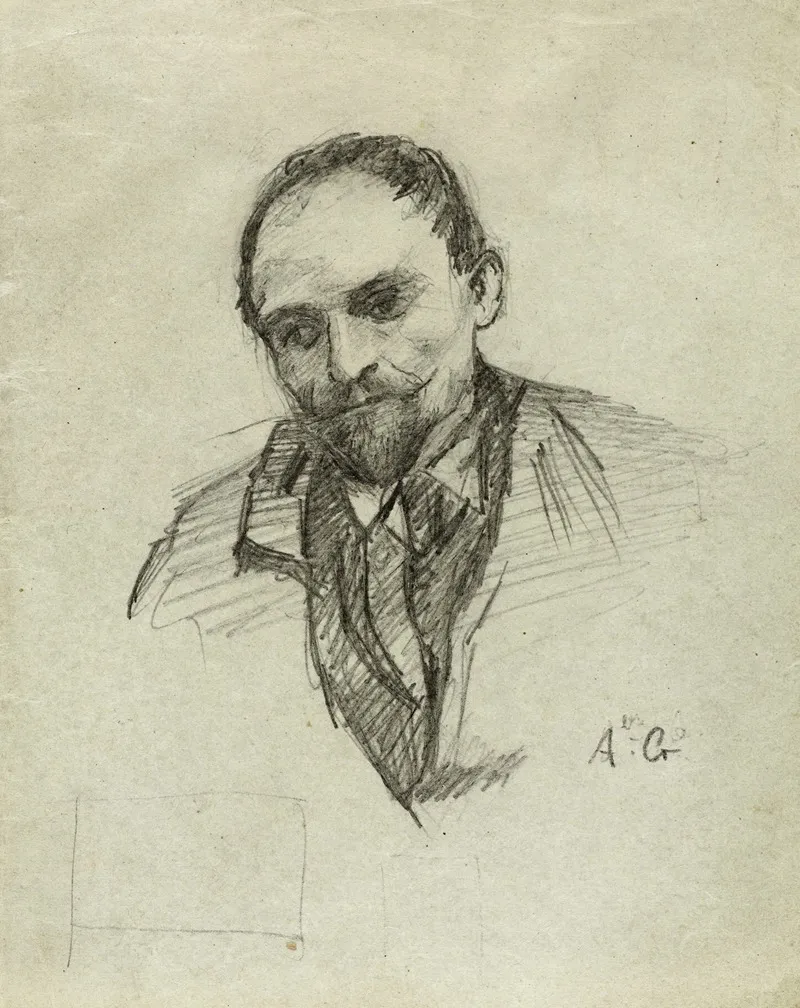Portrait Dhomme Barbu Visage Legerement Tourne Vers La Gauche