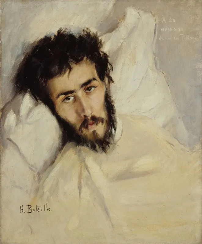Portrait Dhomme Malade Wall Art by Henry Bataille - High-Resolution Digital Print