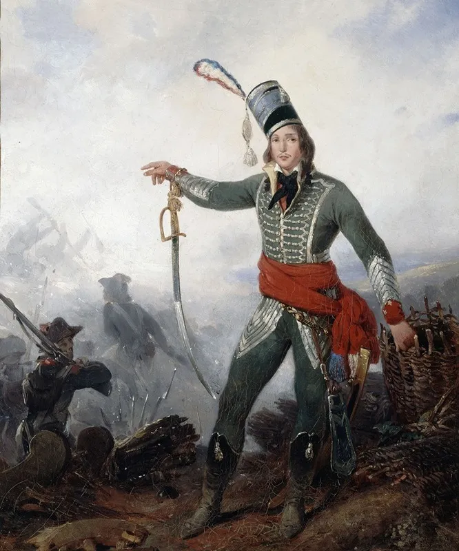 Portrait Du General Francois Marceau Des Graviers 1769 1796 Wall Art by Le Prince - High-Resolution Digital Print