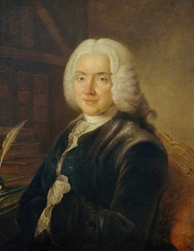 Portrait Du President Charles Jean Francois Henault 1685 1770 Magistrat Membre De Lacademie Francaise Wall Art by Claude Pougin de Saint Aubin - High-Resolution Digital Print