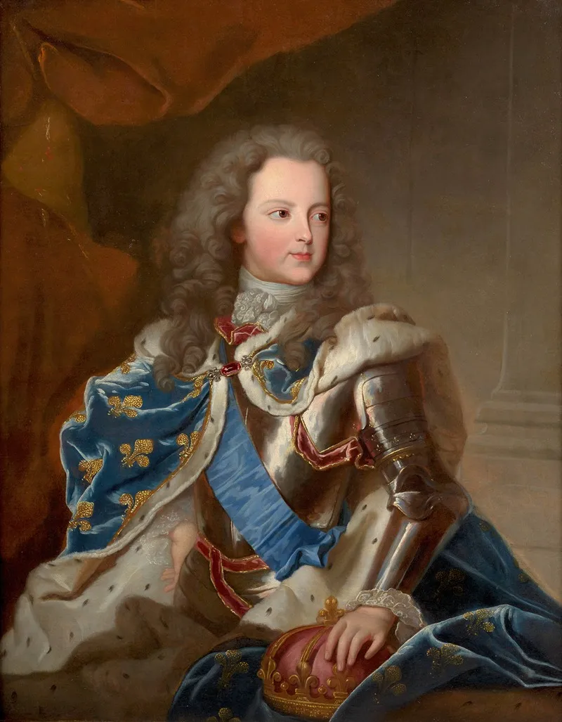 Portrait Du Roi Louis Xv En Armure Wall Art by Charles Sevin De La Penaye - High-Resolution Digital Print
