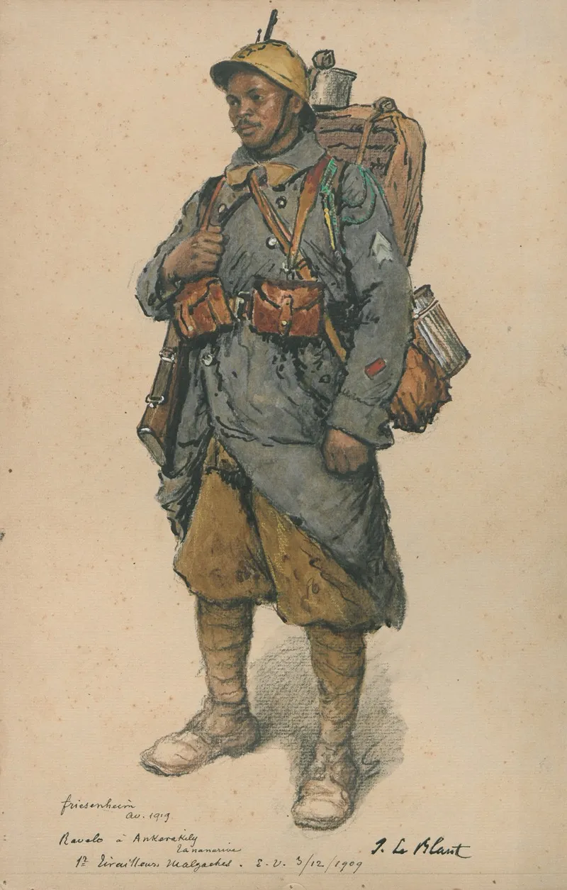Portrait Dun Militaire De Larmee Coloniale Wall Art by Julien Le Blant - High-Resolution Digital Print