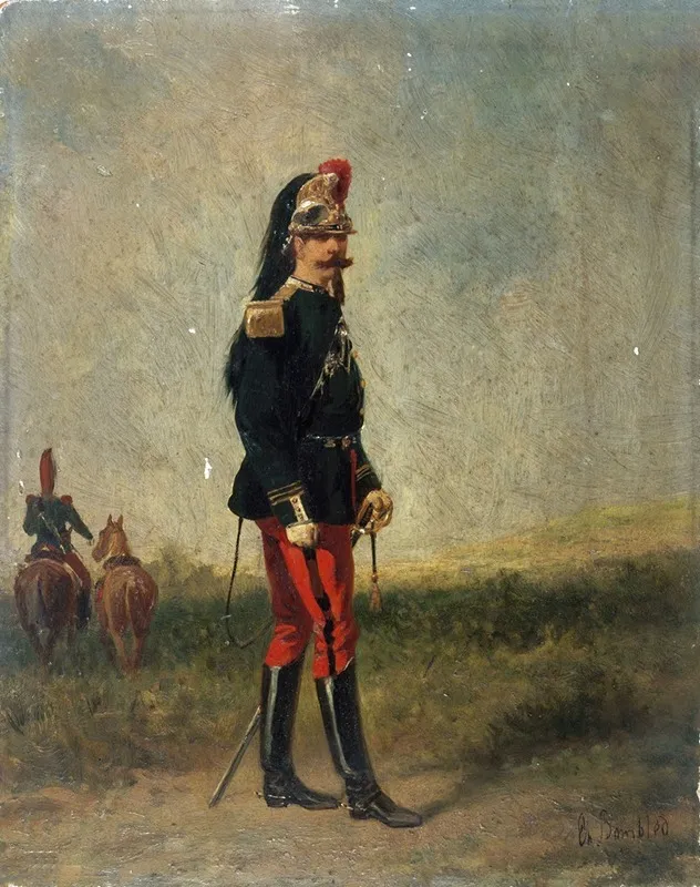 Portrait Dun Officier De Cuirassiers