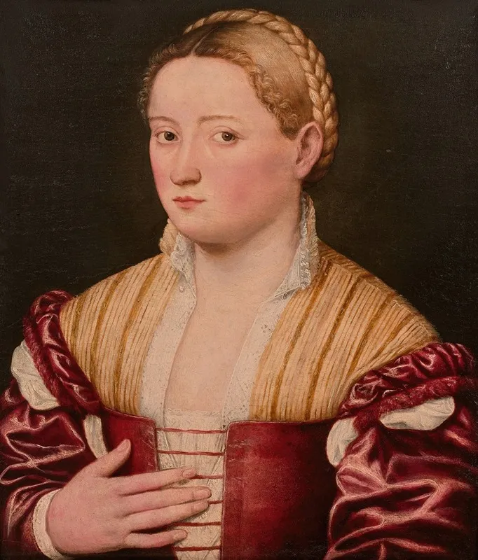 Portrait Dune Belle Venitienne Wall Art by Bernardino Licinio - High-Resolution Digital Print