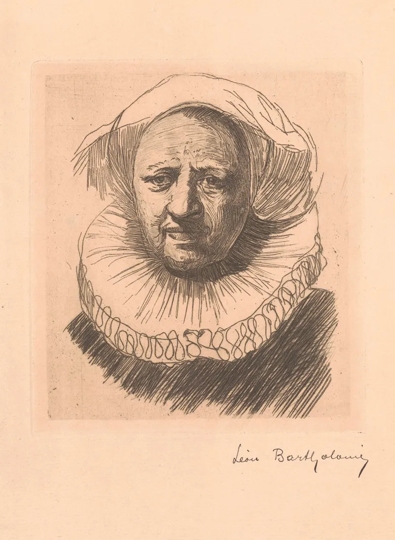 Portrait Dune Dame Agee Wall Art by Léon Bartholomé - High-Resolution Digital Print