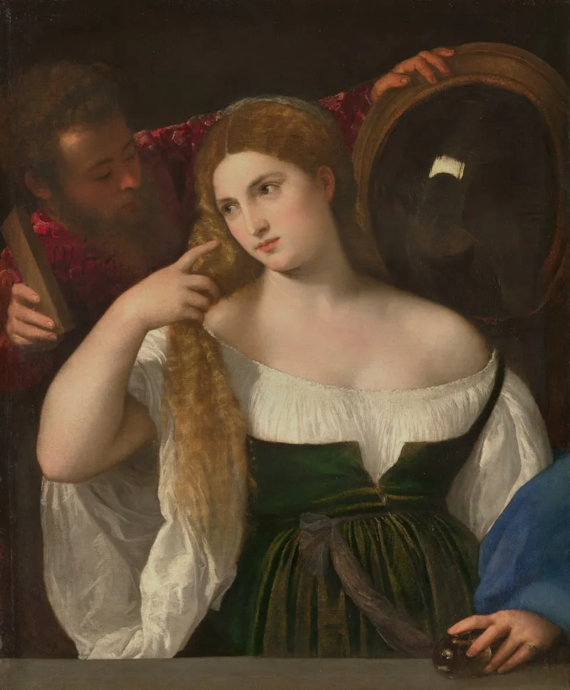 Portrait Dune Femme A Sa Toilette Wall Art by Titian - High-Resolution Digital Print