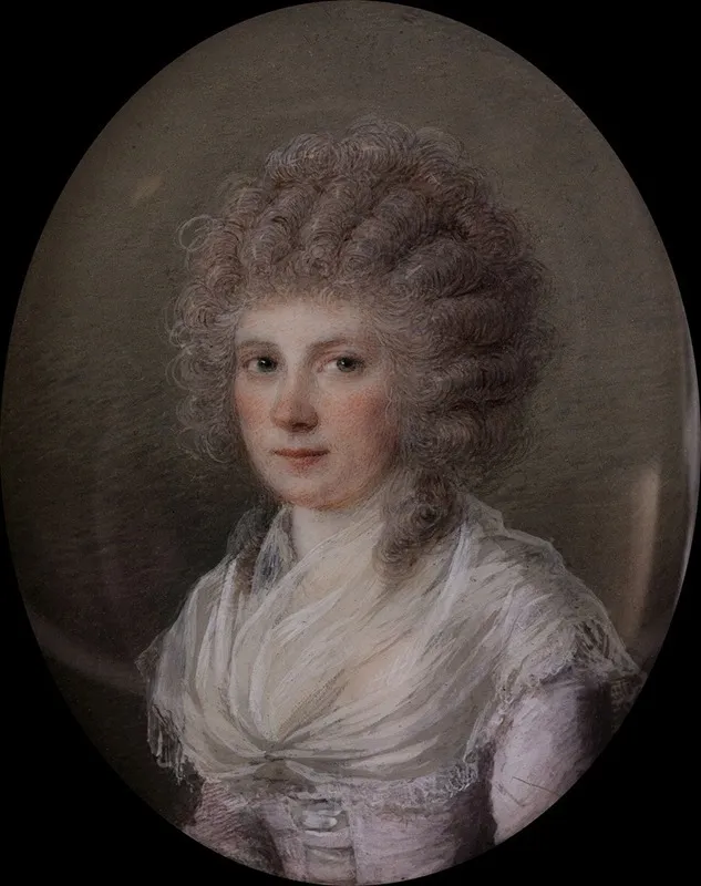 Portrait Dune Jeune Femme En Perruque Bouclee Wall Art by François Ferrière - High-Resolution Digital Print