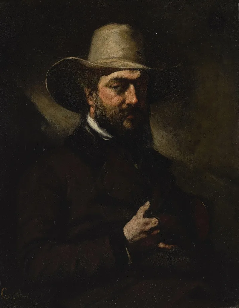 Portrait Durbain Cuenot Wall Art by Gustave Courbet - High-Resolution Digital Print