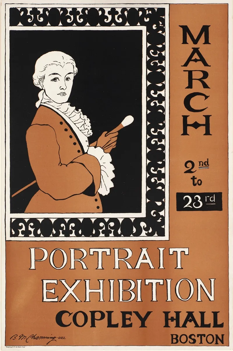 Portrait Exhibition Copley Hall Boston March 2nd To 23rd Wall Art by B. M Channing - High-Resolution Digital Print