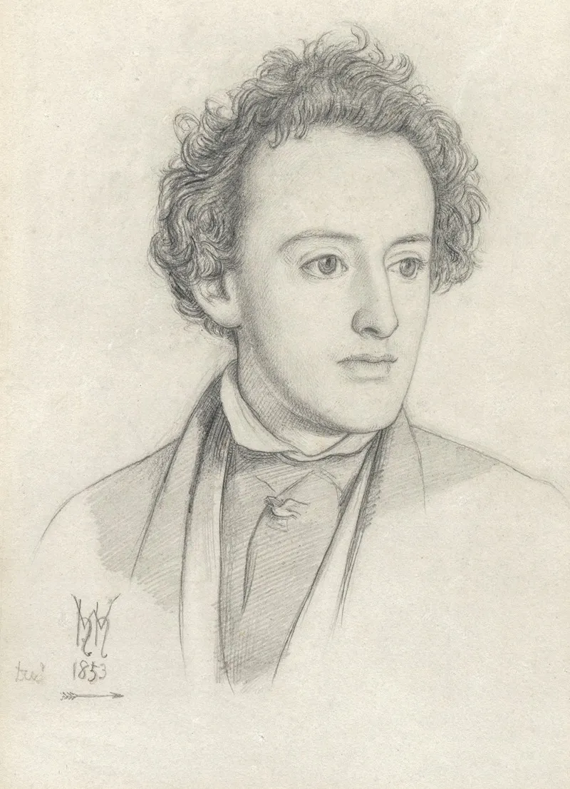 Portrait Head Of Sir John Everett Millais 1829 1896