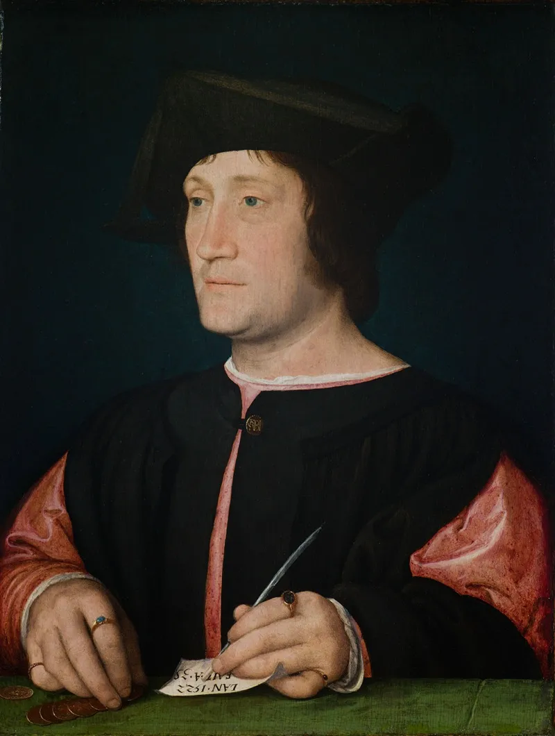 Portrait Of A Banker Wall Art by Jean Clouet - High-Resolution Digital Print
