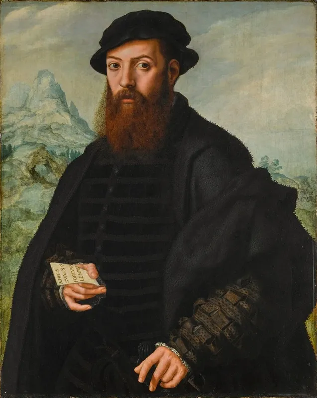 Portrait Of A Bearded Gentleman 2 Wall Art by Jan Sanders Van Hemessen - High-Resolution Digital Print