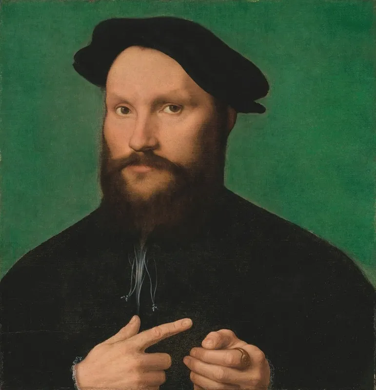 Portrait Of A Bearded Man 11 Wall Art by Joos Van Cleve - High-Resolution Digital Print