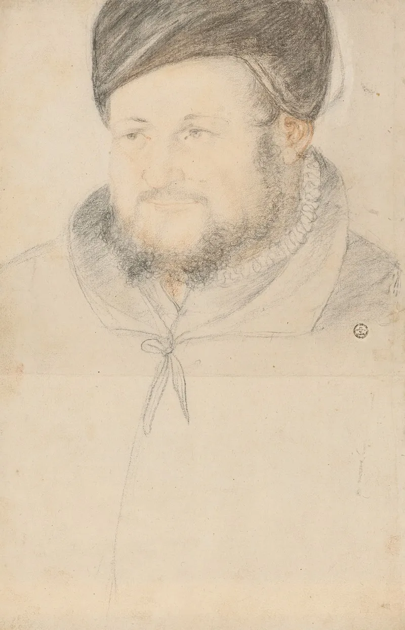 Portrait Of A Bearded Man In A Black Hat Wall Art by Hans Hug Kluber - High-Resolution Digital Print