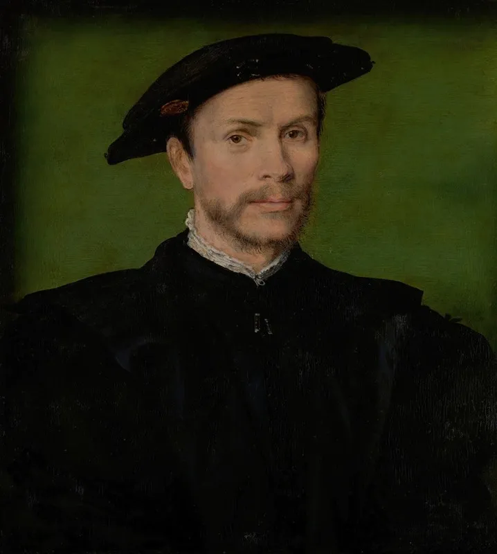 Portrait Of A Bearded Man In Black