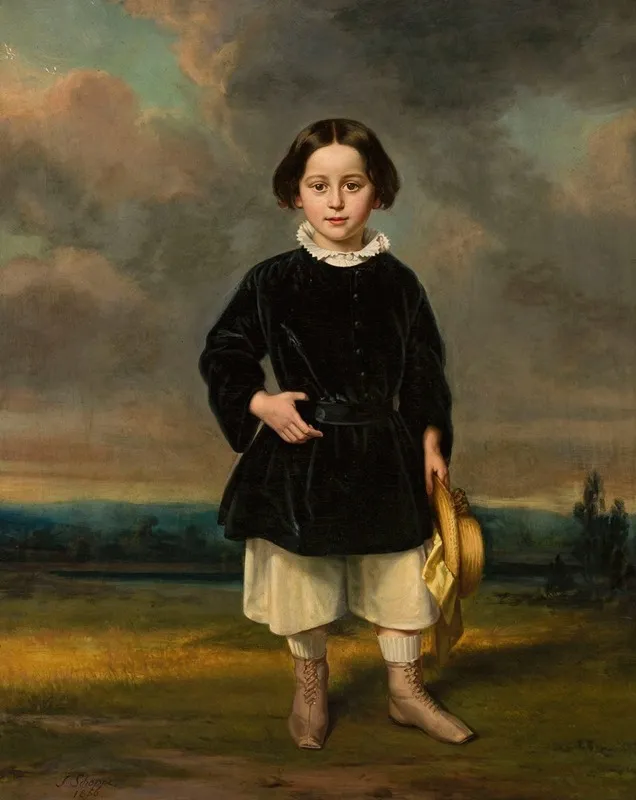 Portrait Of A Boy 46 Wall Art by Julius Schoppe - High-Resolution Digital Print