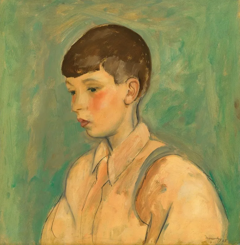 Portrait Of A Boy 55 Wall Art by Bernard Meninsky - High-Resolution Digital Print