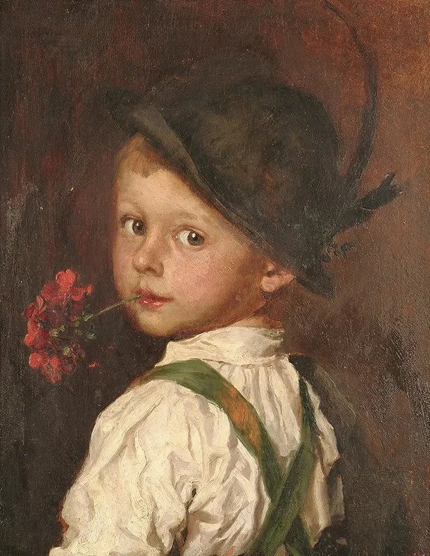 Portrait Of A Boy 6 Wall Art by Hermine Munsch - High-Resolution Digital Print