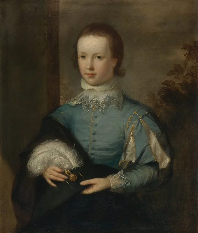 Portrait Of A Boy In Blue Wall Art by Tilly Kettle - High-Resolution Digital Print