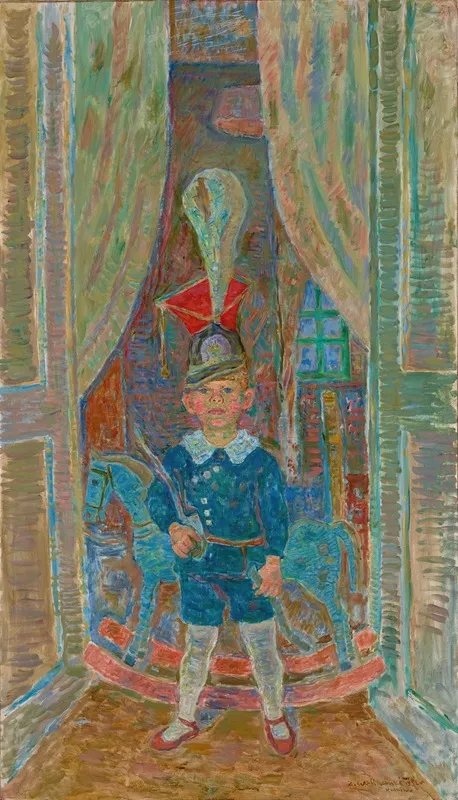 Portrait Of A Boy In The Uhlans Schako