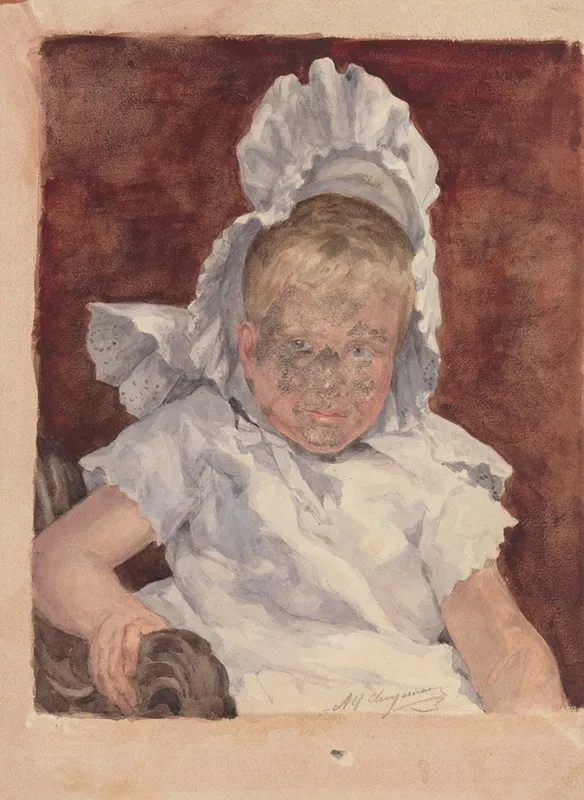 Portrait Of A Child 12 Wall Art by Alfred Cluysenaar - High-Resolution Digital Print