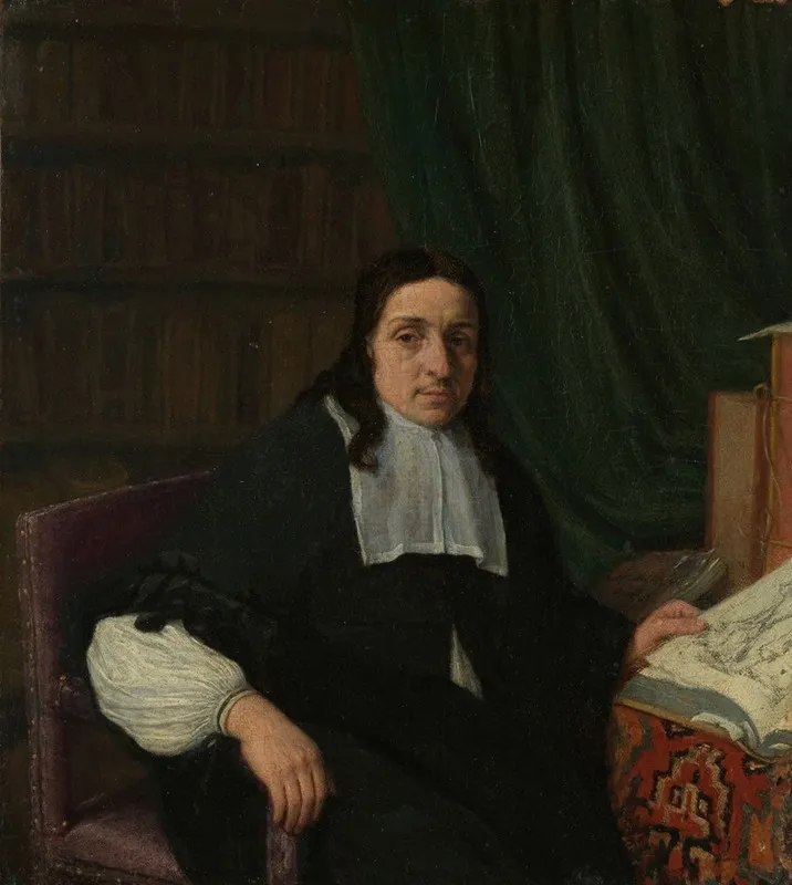 Portrait Of A Collector Possibly Constantijn Sennepart 1625 1703