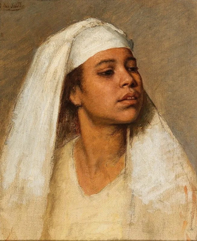 Portrait Of A Coptic Woman Wall Art by Bertha Müller - High-Resolution Digital Print
