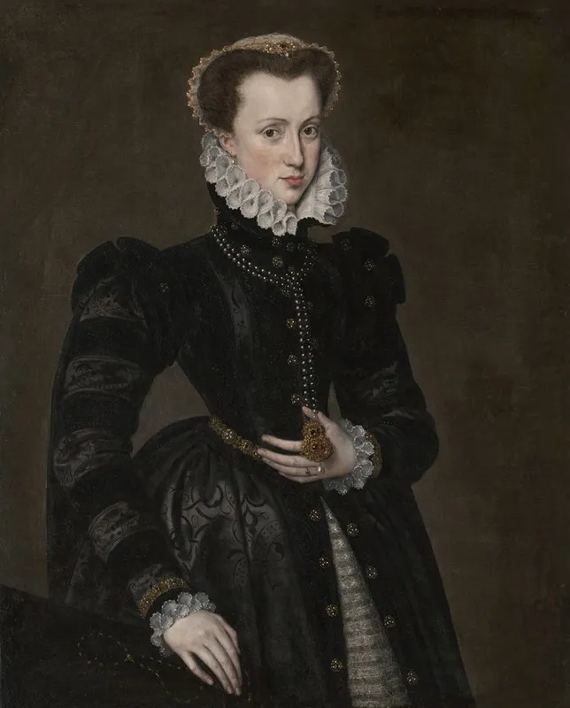 Portrait Of A Court Lady Wall Art by Follower of Antonis Mor - High-Resolution Digital Print