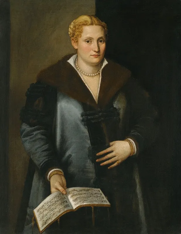 Portrait Of A Diva Said To Be Artemisia Roberti Wall Art by Micheli Parrasio - High-Resolution Digital Print