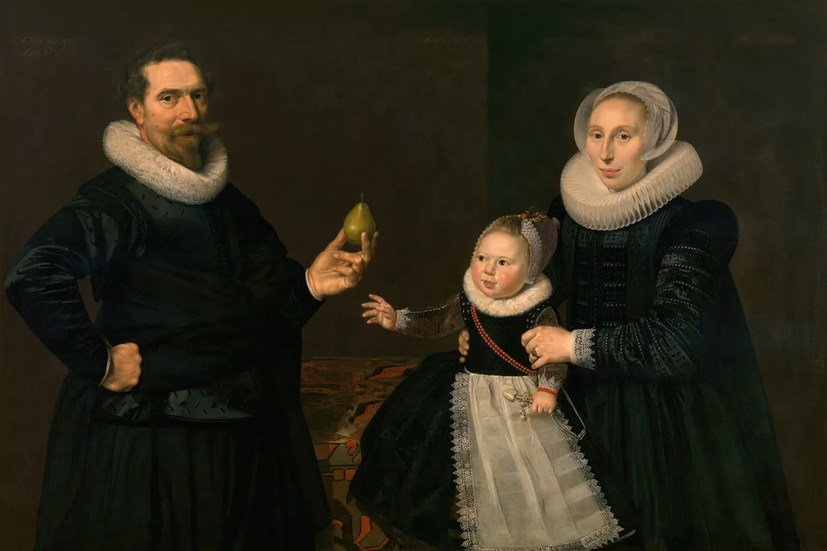Portrait Of A Family 10 Wall Art by Cornelis van der Voort - High-Resolution Digital Print