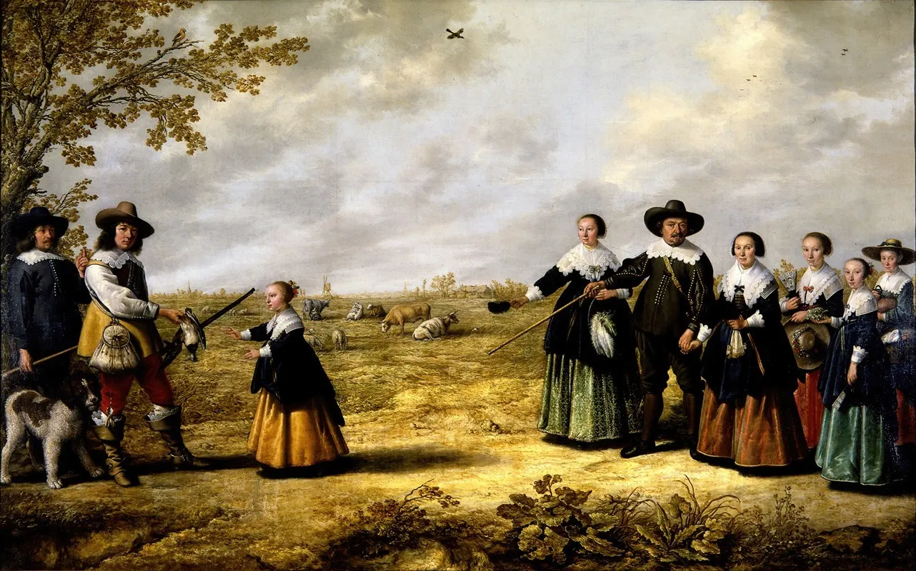 Portrait Of A Family In A Landscape Wall Art by Jacob Gerritsz Cuyp - High-Resolution Digital Print