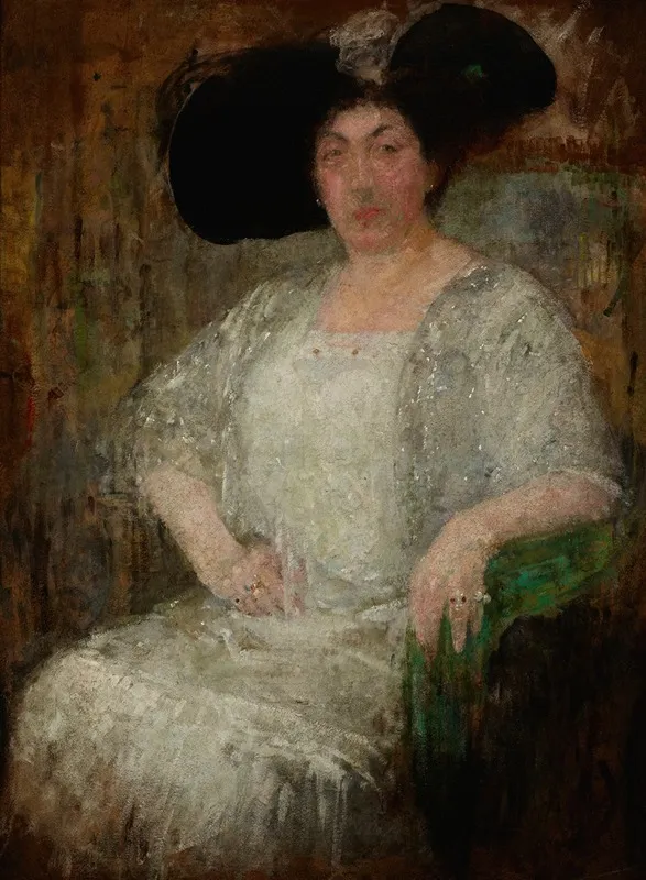 Portrait Of A French Lady Writer Gabrielle Reval