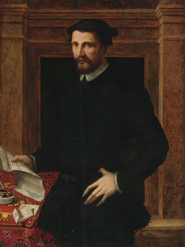 Portrait Of A Gentleman 14 Wall Art by Mirabello Cavalori - High-Resolution Digital Print