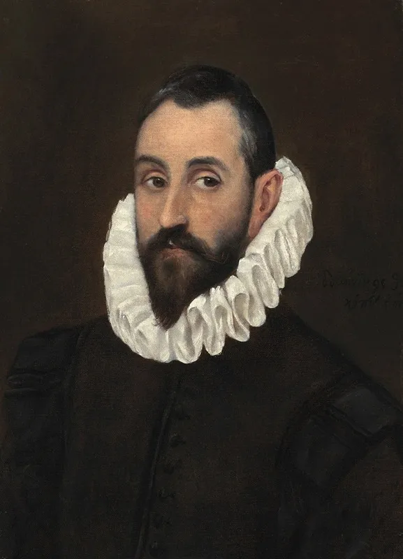 Portrait Of A Gentleman 42 Wall Art by El Greco (Domenikos Theotokopoulos) - High-Resolution Digital Print