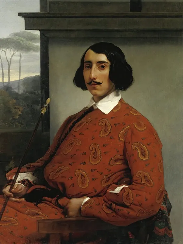 Portrait Of A Gentleman Duca Manolo Nunez Falco Wall Art by Francesco Hayez - High-Resolution Digital Print