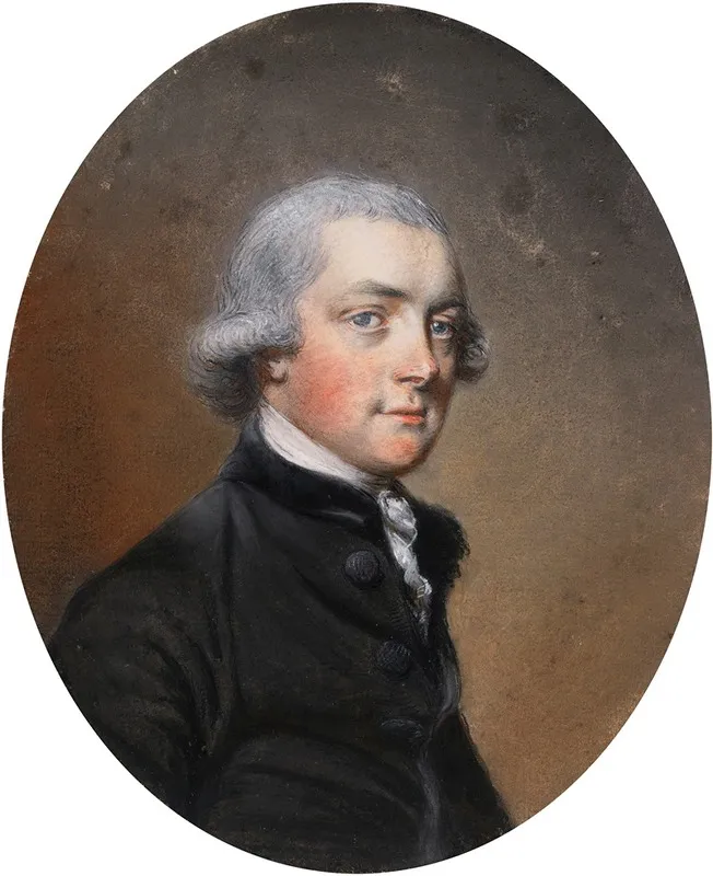 Portrait Of A Gentleman In A Black Coat Wall Art by Hugh Douglas Hamilton - High-Resolution Digital Print