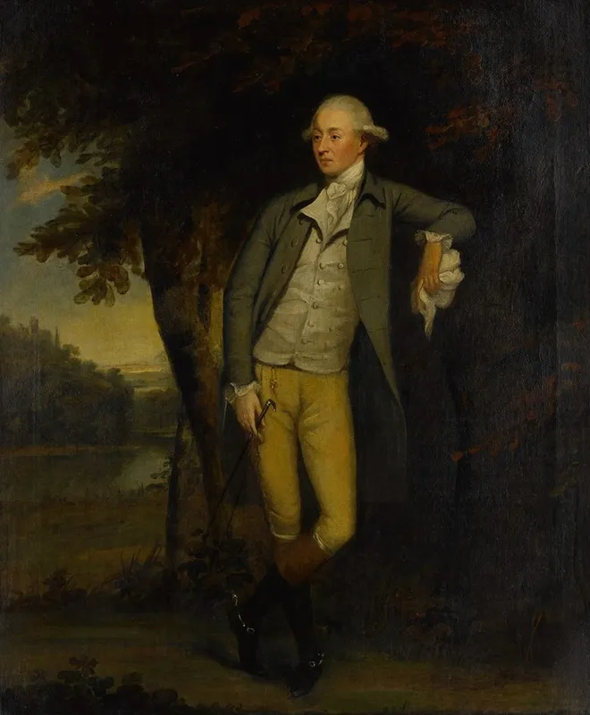 Portrait Of A Gentleman In A Landscape 2 Wall Art by William Williams - High-Resolution Digital Print