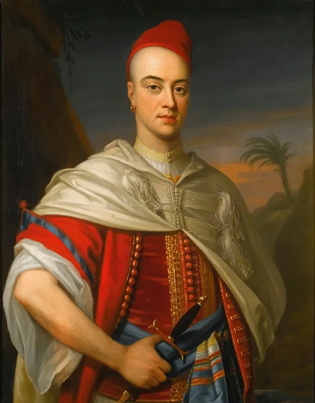 Portrait Of A Gentleman In Moroccan Dress Wall Art by Enoch Seeman - High-Resolution Digital Print