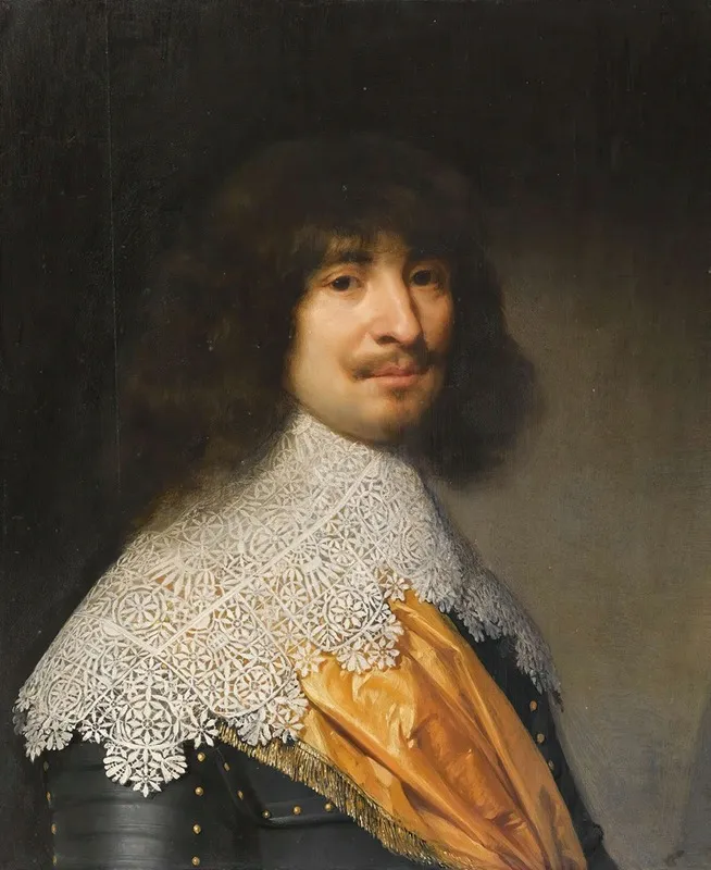 Portrait Of A Gentleman Probably Sir Thomas Aston 1600 1646 Wall Art by Gerard van Honthorst - High-Resolution Digital Print