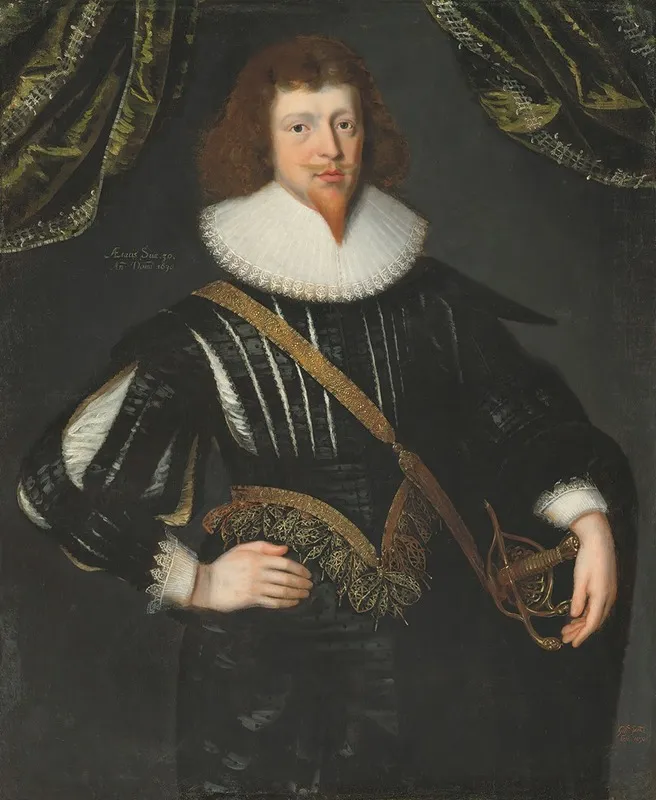 Portrait Of A Gentleman Traditionally Identified As Sir Frederick Villiers Wall Art by Gilbert Jackson - High-Resolution Digital Print