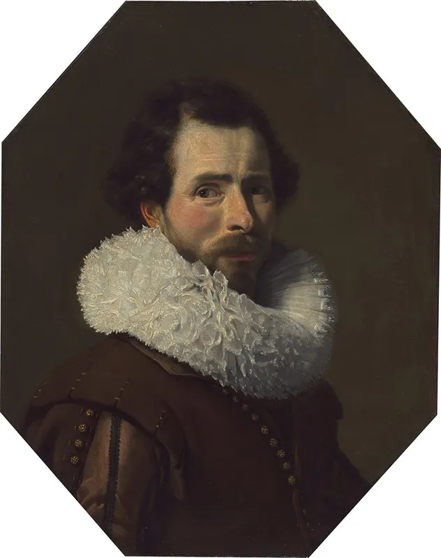 Portrait Of A Gentleman Wearing A Fancy Ruff Wall Art by Thomas de Keyser - High-Resolution Digital Print