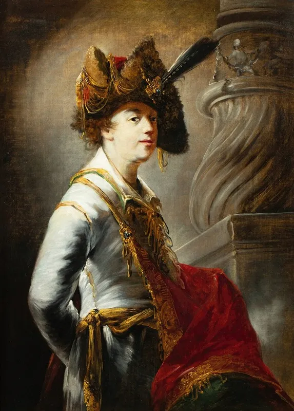 Portrait Of A Gentleman Wearing A Hat Wall Art by Matthäus Loder - High-Resolution Digital Print