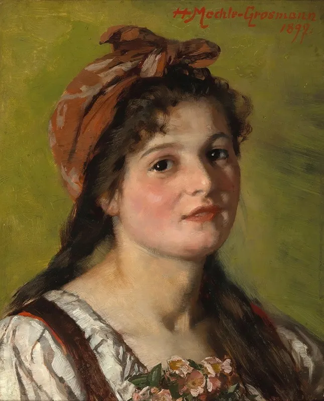 Portrait Of A Girl 48 Wall Art by Hedwig Mechle-Grossmann - High-Resolution Digital Print