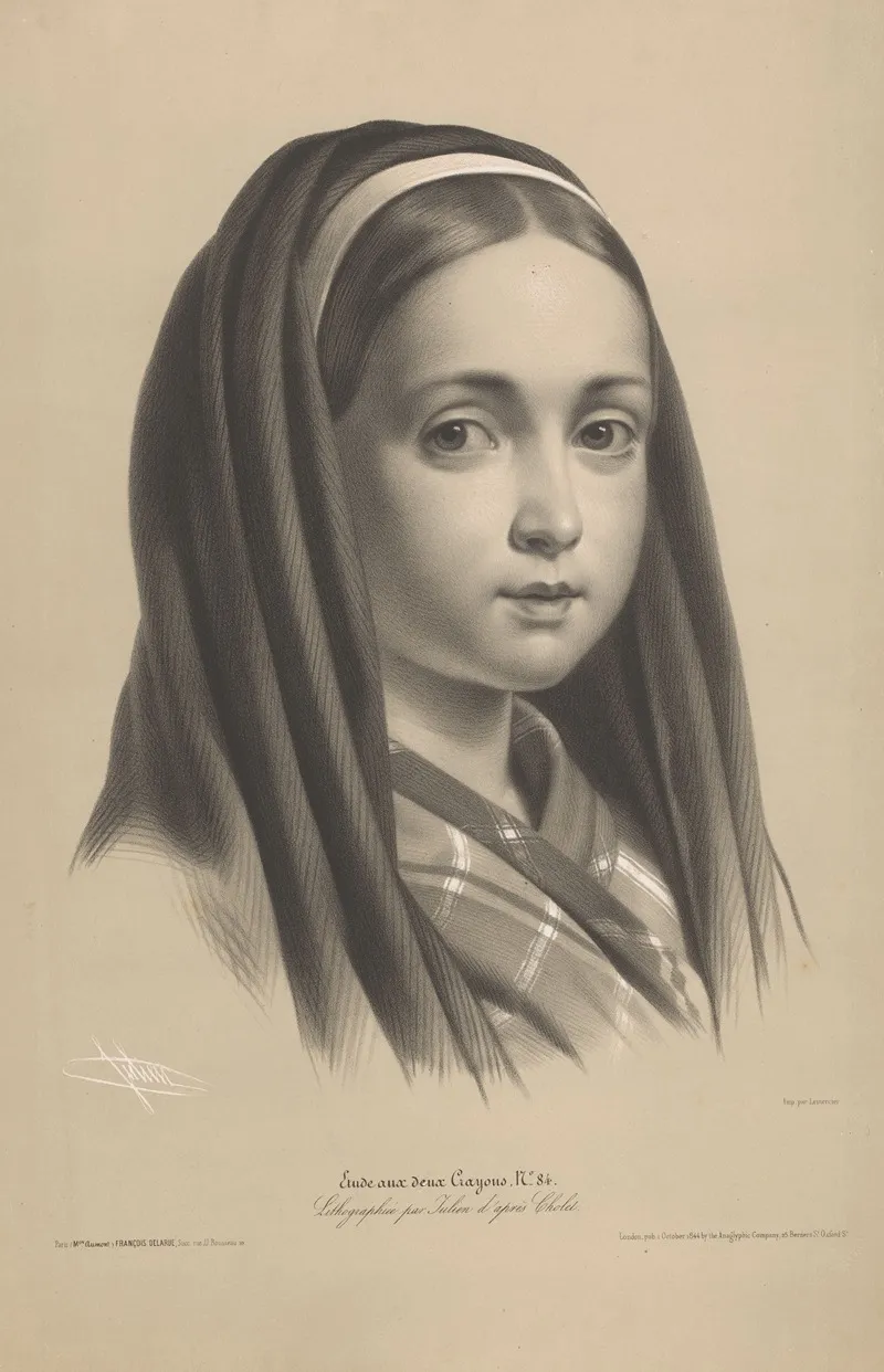 Portrait Of A Girl 77 Wall Art by Bernard-Romain Julien - High-Resolution Digital Print