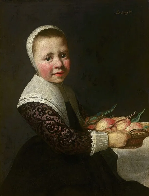 Portrait Of A Girl With Peaches
