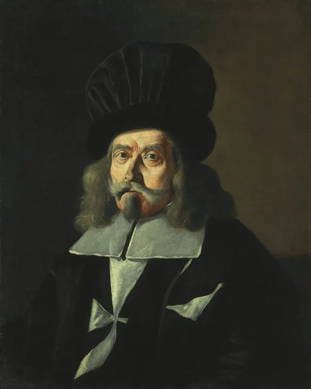 Portrait Of A Grand Master Of The Knights Of Malta Martin De Redin Wall Art by Mattia Preti - High-Resolution Digital Print