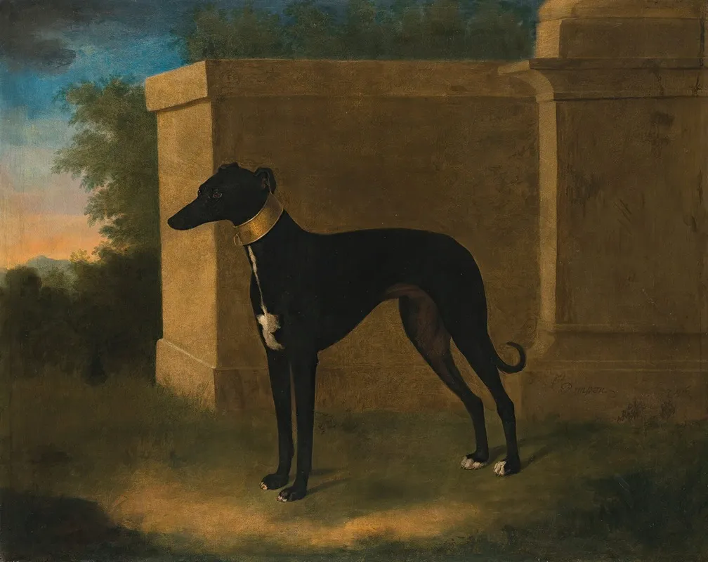 Portrait Of A Greyhound Called Pompon