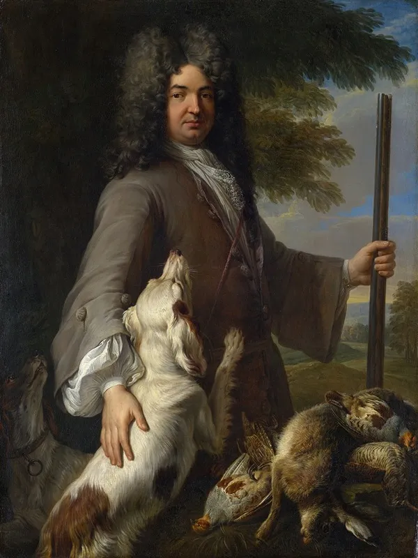 Portrait Of A Hunter Wall Art by Alexandre François Desportes - High-Resolution Digital Print