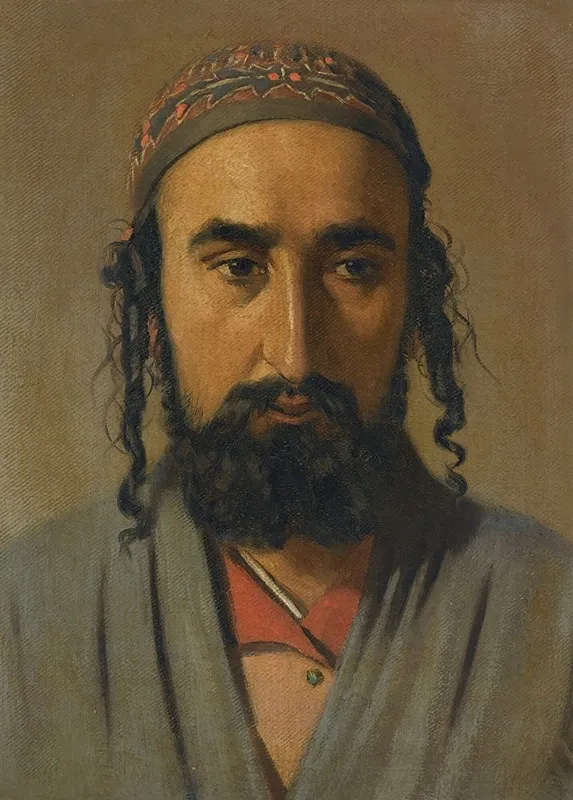 Portrait Of A Jewish Merchant Wall Art by Vasily Vereshchagin - High-Resolution Digital Print