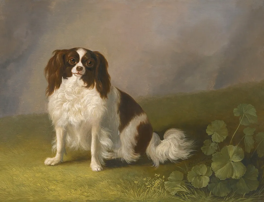 Portrait Of A King Charles Spaniel In A Landscape 2